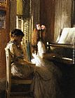 Joseph Rodefer de Camp The Music Lesson painting